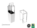 Ver imagem 5 de Lixeira Inox Slim 6,5L Calha Úmida com Tampa Articulada Escovada