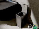 Ver imagem 2 de Lixeira Inox Slim 6,5L Calha Úmida com Tampa Articulada Escovada