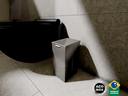 Ver imagem 1 de Lixeira Inox Slim 6,5L Calha Úmida com Tampa Articulada Escovada