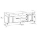 Ver imagem 2 de Rack Bancada para Sala Ambiente Rivera 1.8 Off White Cinamomo – Hb Móveis