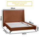 Ver imagem 3 de Kit Cabeceira e Base Cama Box Orgânica Montreal 144x205cm Casal Bouclê - Sofa Store:bouclê Terracota