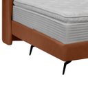 Ver imagem 5 de Kit Cabeceira e Base Cama Box Orgânica Montreal 144x205cm Casal Bouclê - Sofa Store:bouclê Terracota