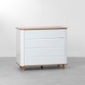 Cômoda Curva Nina 4 Gavetas com Tampo em Cinamomo - Branco Abra Cadabra - 2