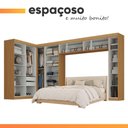 Ver imagem 5 de Guarda Roupa Modulado de Canto Closet Madrid 14 Portas Bater 2 Gavetas MDP Madeirado-Off White Maxel