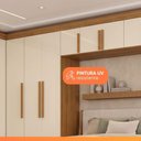 Ver imagem 3 de Guarda Roupa Modulado de Canto Closet Madrid 14 Portas Bater 2 Gavetas MDP Madeirado-Off White Maxel
