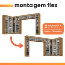 Ver imagem 7 de Guarda Roupa Modulado de Canto Closet Madrid 14 Portas Bater 2 Gavetas MDP Madeirado-Off White Maxel