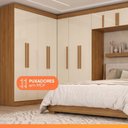 Ver imagem 4 de Guarda Roupa Modulado de Canto Closet Madrid 14 Portas Bater 2 Gavetas MDP Madeirado-Off White Maxel