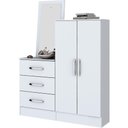 Ver imagem 3 de Cômoda Briz Multiuso 2pts 3 Gvt C/ Espelho B700-10 Branco