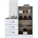 Ver imagem 2 de Cômoda Briz Multiuso 2pts 3 Gvt C/ Espelho B700-10 Branco