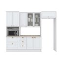 Ver imagem 5 de Kit Cozinha Modulada 7 Peças Americana (2aéreos+1balcão+1paneleiro+3complementos) C5p64 Branco -
