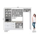 Ver imagem 3 de Kit Cozinha Modulada 7 Peças Americana (2aéreos+1balcão+1paneleiro+3complementos) C5p64 Branco -
