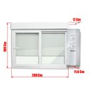 Ver imagem 3 de Janela Integrada PVC 2F.100 x 200 V.Liso c/Cremona Motor e Contr.Remoto Brimak