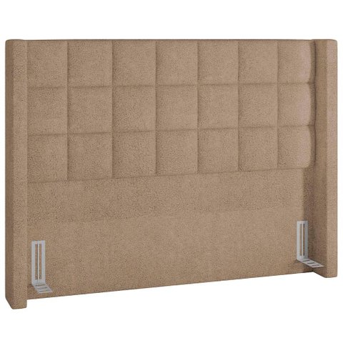 Cabeceira Cama Box Casal 140 Cm P05 Paris Bouclê Bege - Lyam Decor