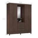 Ver imagem 4 de Conjunto de Guarda Roupa e Sapateira Casa Azzur 4 Portas