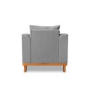 Ver imagem 5 de Poltrona Retro Viena Para Escritorio Linho Cinza - Madeira Prima Deccor