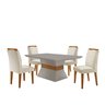 Conjunto Sala de Jantar Mesa e 4 Cadeiras Santorini Espresso Móveis - 2