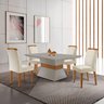 Conjunto Sala de Jantar Mesa e 4 Cadeiras Santorini Espresso Móveis - 1