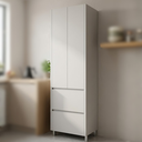 Ver imagem 1 de Paneleiro Modular 2 Portas 2 Gavetas Nesher Rainha 70cm 100 Mdf
