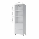 Ver imagem 3 de Paneleiro Modular 2 Portas 2 Gavetas Nesher Rainha 70cm 100 Mdf