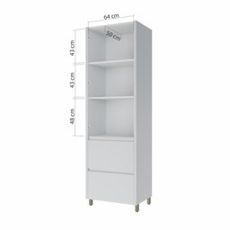 Paneleiro Modular 2 Portas 2 Gavetas Nesher Rainha 70cm 100 Mdf - 3