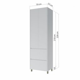 Paneleiro Modular 2 Portas 2 Gavetas Nesher Rainha 70cm 100 Mdf - 2
