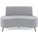 Ver imagem 3 de Sofá Chaise Living 2 Lugares 160cm para Sala Cayman K01 Veludo Cinza - Lyam Decor