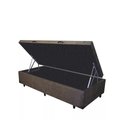 Ver imagem 2 de Base Box Baú Solteirão Luxo Blindado NK Camas Suede Marrom 49x96x203