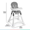Cadeira Refeição Alimentação Criança Infantil Alta Premium Grafite Galzerano + Amassador Papinha Cad - 7