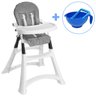 Cadeira Refeição Alimentação Criança Infantil Alta Premium Grafite Galzerano + Amassador Papinha Cad - 1