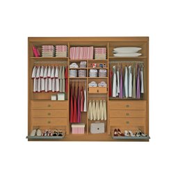 Guarda Roupa Casal Athos 6 Portas Ripado 100% Mdf D`doro Móveis - Cinamomo - 3