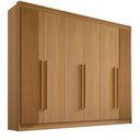 Ver imagem 2 de Guarda Roupa Casal Athos 6 Portas Ripado 100% Mdf D`doro Móveis - Cinamomo