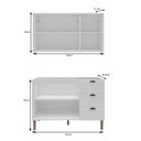 Ver imagem 2 de Cozinha Modulada Aurora Provençal 120cm Conjunto Clássico Cor:branco