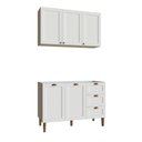 Ver imagem 3 de Cozinha Modulada Aurora Provençal 120cm Conjunto Clássico Cor:branco