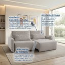 Ver imagem 5 de Sofá Retrátil e Reclinável em 5 Estágios com Almofadas Decorativas Vênus Espresso Móveis