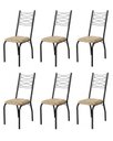 Ver imagem 4 de Kit 6 Cadeiras de Jantar ou Cozinha Tubular Preto Bless Tubo 1" Suede Bege Epóxi Premium