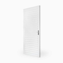 Porta De Aluminio Veneziana 210x60 -  Linha 28 - 1