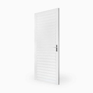 Porta De Aluminio Veneziana 210x60 -  Linha 28