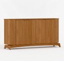 Ver imagem 2 de Buffet Aparador Curvo em MDF 4 Portas 160cm com Pés em Madeira Maciça Serena