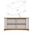 Ver imagem 7 de Buffet Aparador Curvo em MDF 4 Portas 160cm Ype Serena