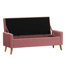 Ver imagem 2 de Recamier Bau Londres 1,20m Suede Rose - Clique Decor