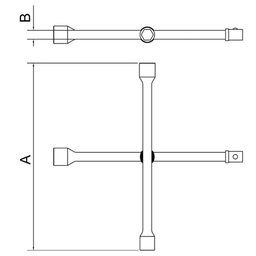 Chave de Roda Cruz com Encaixe de 1/2" 17x19x21 Mm Tramontina Pro Tramontina - 3