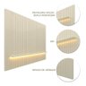Painel Ripado para Sala Tv até 85 Polegadas com Led Off White Notável Jm Móveis - 3