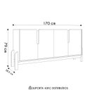 Ver imagem 5 de Buffet Aparador 4 Portas Sala de Jantar Nay C14 Branco/cedro - Mpozenato