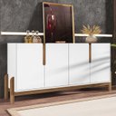 Ver imagem 2 de Buffet Aparador 4 Portas Sala de Jantar Nay C14 Branco/cedro - Mpozenato
