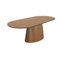 Ver imagem 1 de Mesa de Jantar Roma Oblongo 6 Lugares Oval Laminado 160x90cm Amêndoa