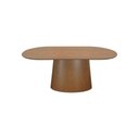 Ver imagem 5 de Mesa de Jantar Roma Oblongo 6 Lugares Oval Laminado 160x90cm Amêndoa