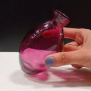 Ver imagem 5 de Vaso Garrafa Decorativo de Vidro Roxo 12x7x7cm Enfeite Sala Mesa Estante Flores