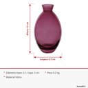 Ver imagem 7 de Vaso Garrafa Decorativo de Vidro Roxo 12x7x7cm Enfeite Sala Mesa Estante Flores