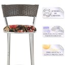 Ver imagem 3 de Jogo de Mesa Bistrô com Tampo de Vidro Redondo 4 Banquetas em Alumínio e Fibra Sintética Argila