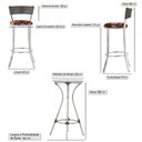 Ver imagem 2 de Jogo de Mesa Bistrô com Tampo de Vidro Redondo 4 Banquetas em Alumínio e Fibra Sintética Argila